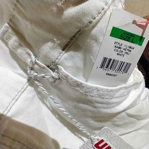 White Denim Short Overalls, Women's - Picture 5 of 7